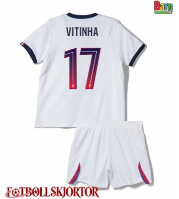 Paris Saint-Germain Vitinha #17 Borta Kläder Barn 2026-27 Kortärmad (+ Korta byxor)